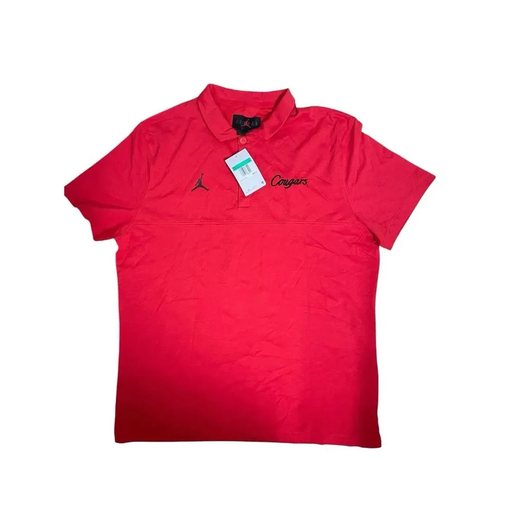 NWT Nike Jordan Cougars Dri-FIT Polo Shirt Red Men’s XL Golf Training